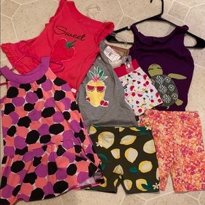 LOT of 7 pieces summer girls shots/tanks